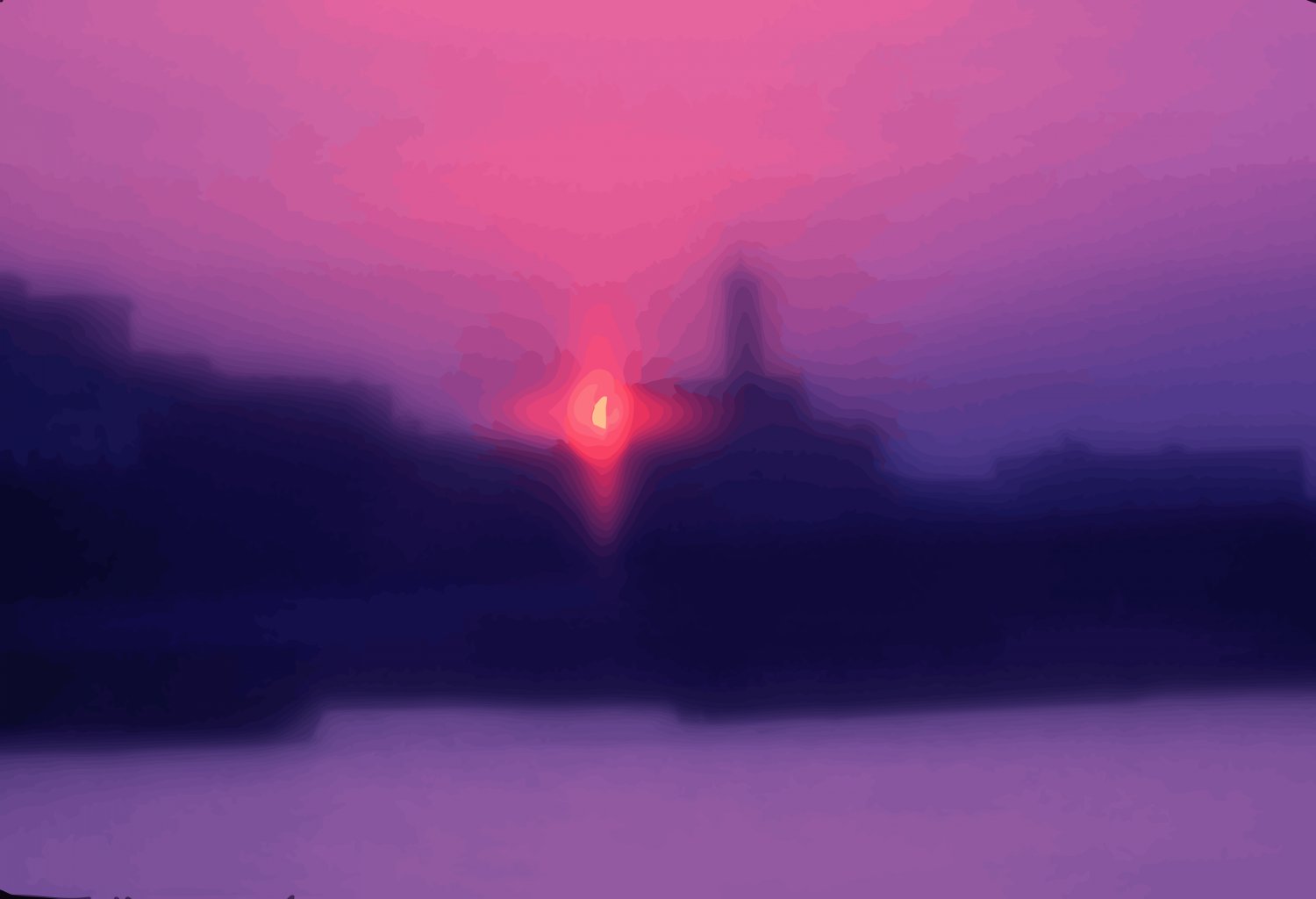  - Fantasy sunset, New York City - Custom-made 200mm diffusion lens - - art  - photography - by Tony Karp