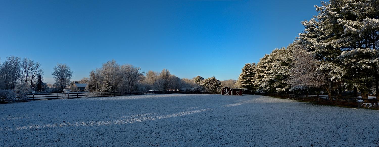  - Backyard winter panorama --- Click to see ORIGINAL --- - -  Panasonic DMC-FZ150 - post processing - - art  - photography - by Tony Karp