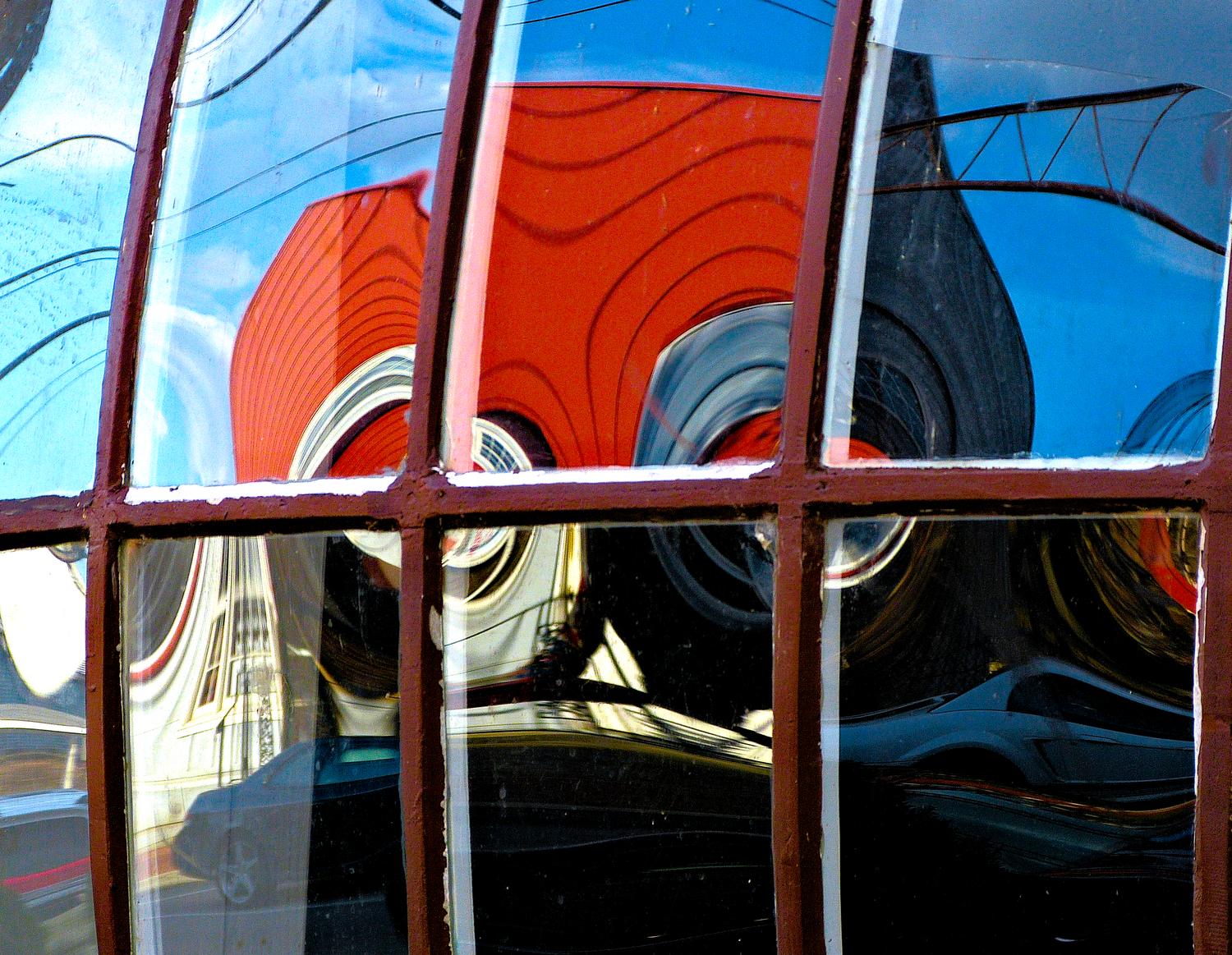  - A house face in Occoquan --- Click to see ORIGINAL --- - -  Panasonic DMC-FZ150 - post processing - - art  - photography - by Tony Karp